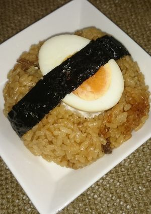とんこつラーメン御飯煮玉子おむすび再現♪-レシピのメイン写真