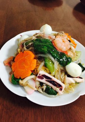 海鮮あんかけ固焼きそば-レシピのメイン写真