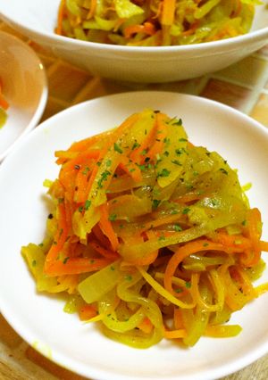 疲労回復＊玉ねぎと人参のカレー炒め＊-レシピのメイン写真