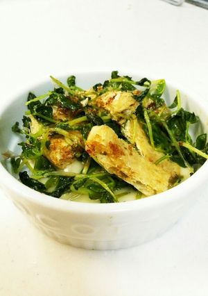 豆苗と油あげのココットカマン-レシピのメイン写真