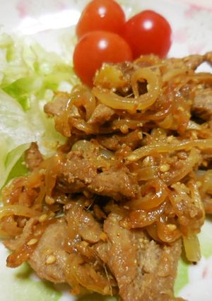 大豆のお肉で☆食べ応え！ゴマしょうが焼き-レシピのメイン写真