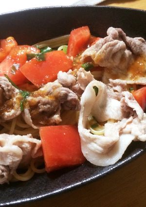 TossSalaで味つけ♪冷しゃぶパスタ-レシピのメイン写真
