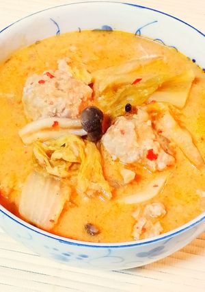 とろっとあったか♪坦々豆乳肉団子鍋-レシピのメイン写真