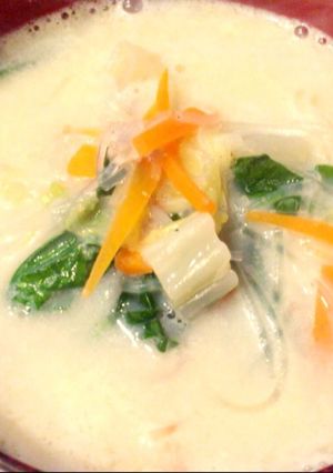 具だくさん!春雨入り豆乳スープ-レシピのメイン写真