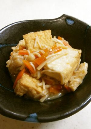 厚揚げとエノキの煮物-レシピのメイン写真