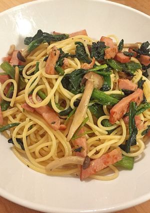 ほうれん草とベーコンの和風パスタ-レシピのメイン写真