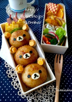 肉巻きおにぎりで♡リラックマ♡キャラ弁-レシピのメイン写真