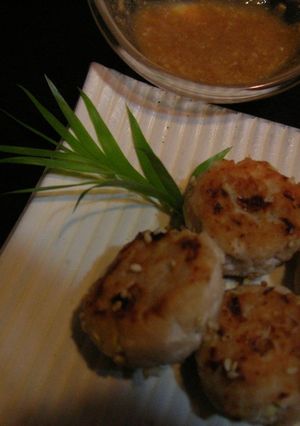 ゴマつくねのにんにく味噌だれ-レシピのメイン写真
