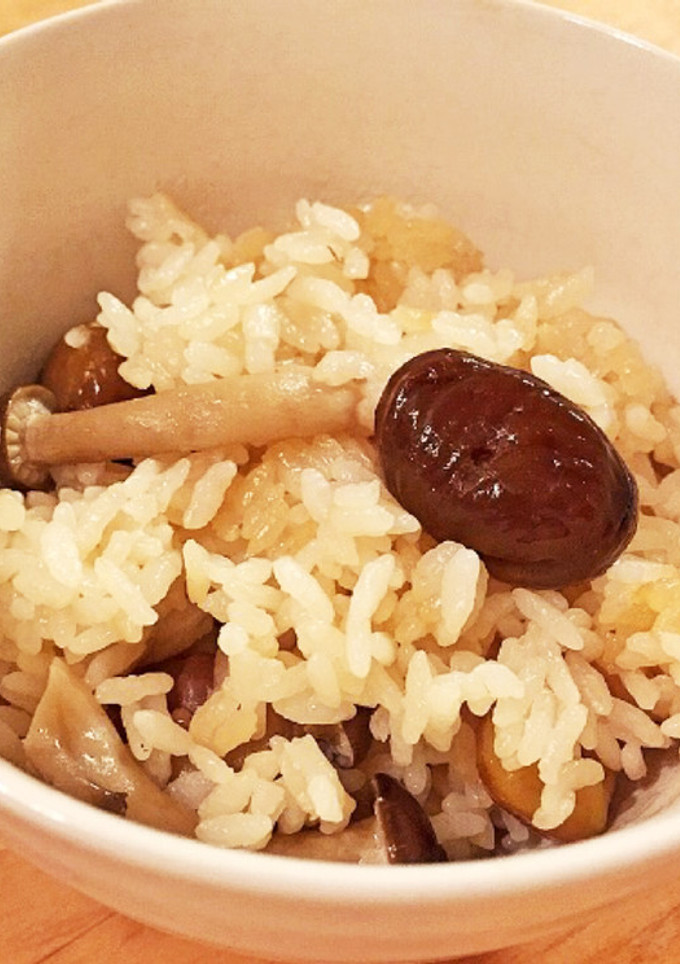 甘栗としめじの炊き込み御飯-レシピのメイン写真