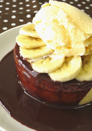 【豪華】チョコバナナ厚焼きホットケーキ♪-レシピのメイン写真