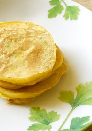 ヨーグルト消費もちもちかぼちゃパンケーキ-レシピのメイン写真