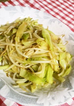 キャベツともやしのマーガリン味ぽん炒め-レシピのメイン写真