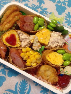 ♡今日のお弁当♡アレンジ稲荷弁当-レシピのメイン写真