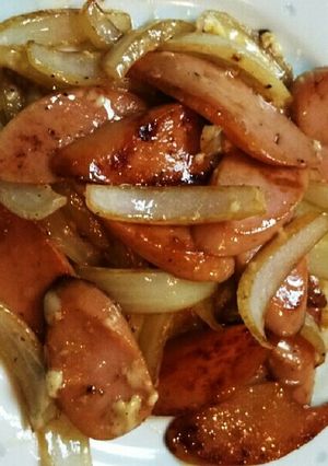 魚肉ソーセージと玉ねぎのマヨ醤油炒め-レシピのメイン写真