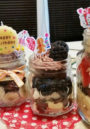 ジャーケーキ セリアの瓶で。-レシピのメイン写真