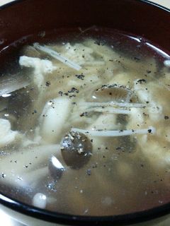 きのこのかきたま汁-レシピのメイン写真