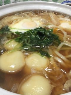 じゃが団子入り鍋焼きうどん手作り和出汁で-レシピのメイン写真