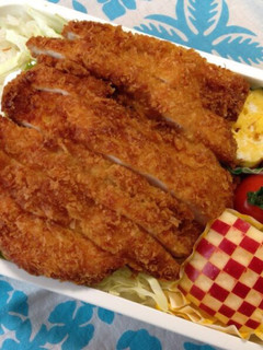 ♡今日のお弁当♡ジャンボチキンカツ弁当-レシピのメイン写真