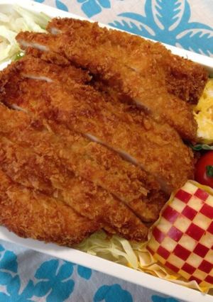 ♡今日のお弁当♡ジャンボチキンカツ弁当-レシピのメイン写真