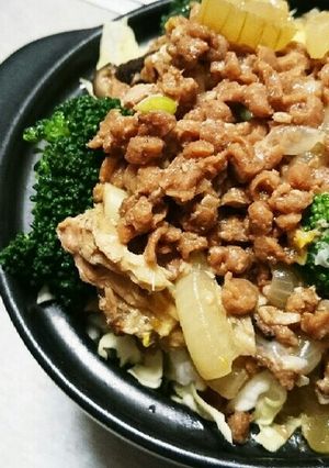 大豆と鯖でまんぷく☆美肌丼-レシピのメイン写真