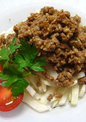 大根の大豆肉みそかけ-レシピのメイン写真