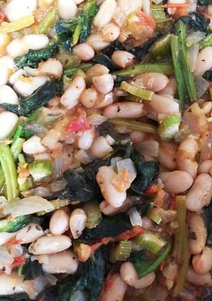 白いんげん豆とほうれん草のソテー-レシピのメイン写真