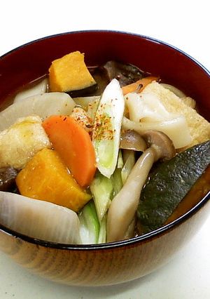 オリーブオイルで香り豊かなほうとう-レシピのメイン写真