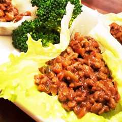 รูปของ 大豆のお肉で☆肉味噌のレタスカップ