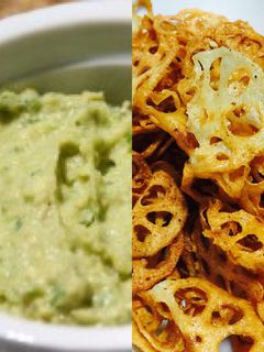 レンコンチップ withアボガドディップ-レシピのメイン写真