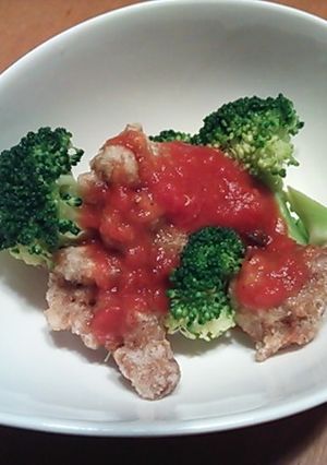 大豆ミートのから揚げブロッコリー添え-レシピのメイン写真