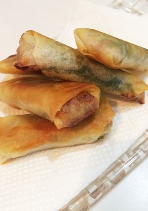 お手軽おつまみ＊大葉香る納豆チーズ春巻き-レシピのメイン写真