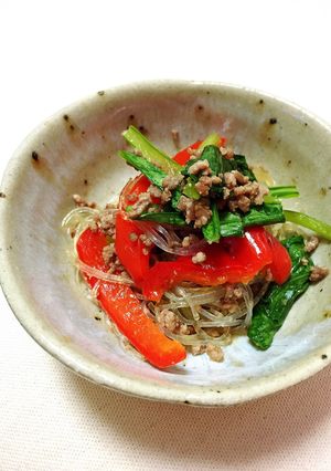 チャプチェ風ひき肉春雨-レシピのメイン写真