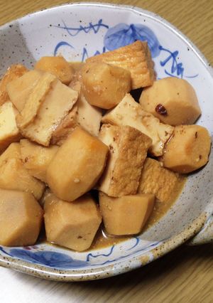 里芋と厚揚げのごま味噌煮-レシピのメイン写真