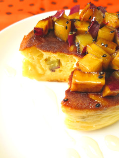 【豪華】さつまいも厚焼きホットケーキ♪-レシピのメイン写真