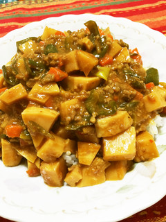 大豆のお肉の肉味噌野菜丼-レシピのメイン写真