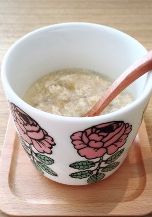 簡単離乳食★バナナと豆腐のオートミール粥-レシピのメイン写真