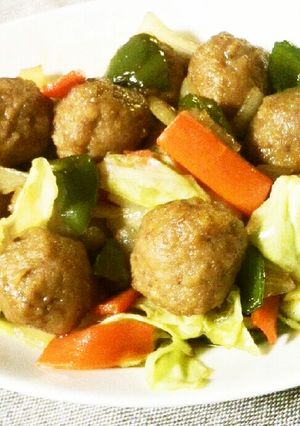 冷凍肉団子で甘辛おかず。彩りお弁当にも-レシピのメイン写真