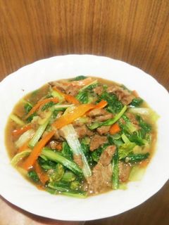 大豆のお肉と山東菜の中華風炒め-レシピのメイン写真