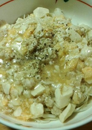 忙しい朝に!卵と豆腐であんかけそーめん-レシピのメイン写真