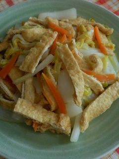 白菜と油揚げの生姜醤油炒め-レシピのメイン写真
