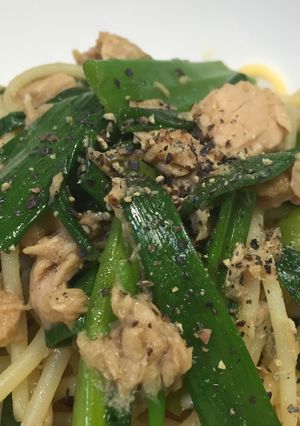 簡単‼ツナとネギのスパゲティー-レシピのメイン写真