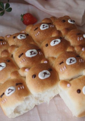 リラックマ＆コリラックマのちぎりパン♡-レシピのメイン写真