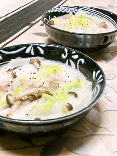 創味で簡単♪鶏&白菜の中華風クリーム煮-レシピのメイン写真