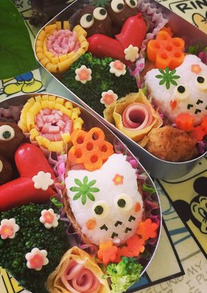 簡単キャラ弁トトロまっくろくろすけ♡お花-レシピのメイン写真