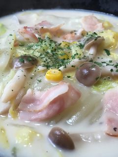 簡単!白菜とベーコンのクリーム煮♬-レシピのメイン写真