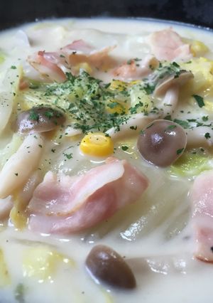 簡単！白菜とベーコンのクリーム煮♬-レシピのメイン写真