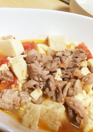 豚肉とトマトと豆腐の塩いため-レシピのメイン写真