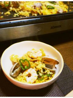 ホットプレートでパエリア-レシピのメイン写真