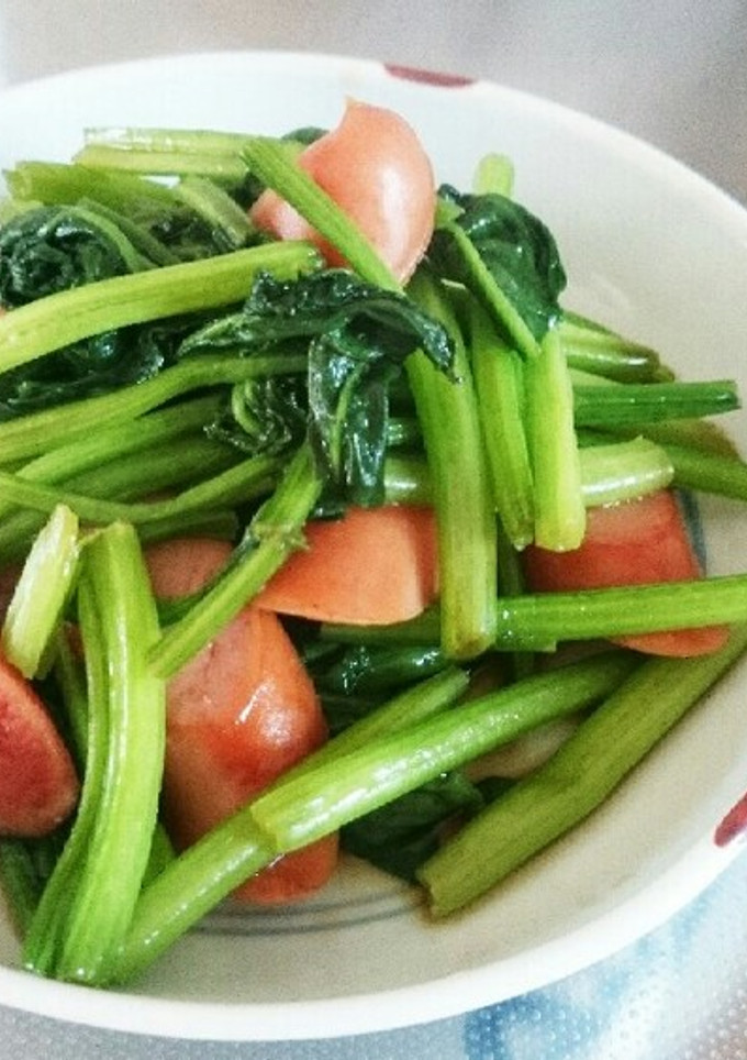 ほうれん草とウィンナーの醤油炒め-レシピのメイン写真