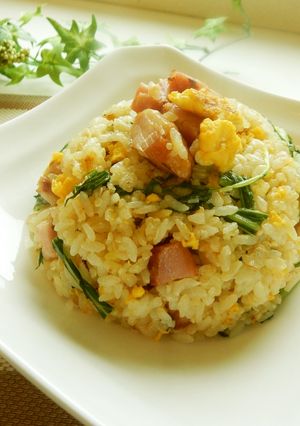 ベーコンと水菜の旨味チャーハン-レシピのメイン写真